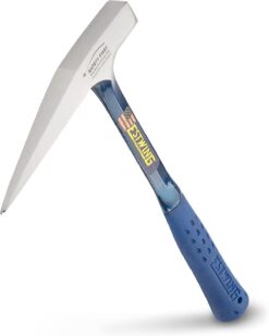 ESTWING Rock Pick - 13 oz Geology Hammer with Milled Face & Shock Reduction Grip - E3-13PM
