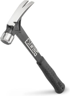 ESTWING Ultra Series Hammer - 15 oz Rip Claw Framer with Milled Face & Shock Reduction Grip - EB-15SM