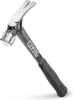 ESTWING Ultra Series Hammer - 15 oz Rip Claw Framer with Smooth Face & Shock Reduction Grip - EB-15S