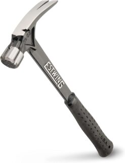 ESTWING Ultra Series Hammer - 19 oz Rip Claw Framer with Milled Face & Shock Reduction Grip - EB-19SM