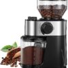 Electric Burr Coffee Grinder, FOHERE Coffee Bean Grinder with 18 Precise Grind Settings, 2-14 Cup for Drip, Percolator, French Press, Espresso and Turkish Electric Coffee Makers, Black
