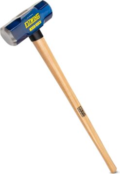 Estwing 12-Pound Hard Face Sledge Hammer for Demolition / Stake Driving, 50-55 HRC, 36-Inch Hickory Handle, Ergonomic Grip, Durable Construction