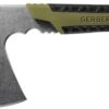 Gerber Gear Pack Hatchet - 3.5" Steel Blade with Full Tang - Camping Hatchet with Included Mountable Nylon Sheath - Sage Green