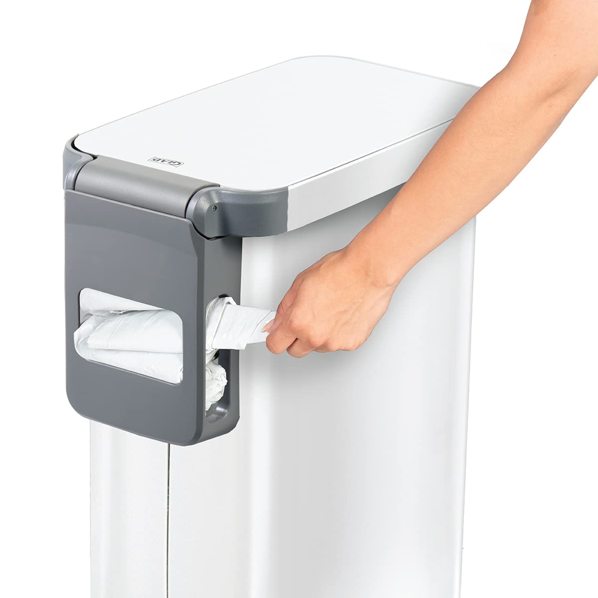 Glad Stainless Steel Trash Can with Clorox Odor Protection