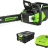 Greenworks 80V 16" Brushless Cordless Chainsaw (Great For Tree Felling, Limbing, Pruning, and Firewood / 75+ Compatible Tools), 2.0Ah Battery and Charger Included
