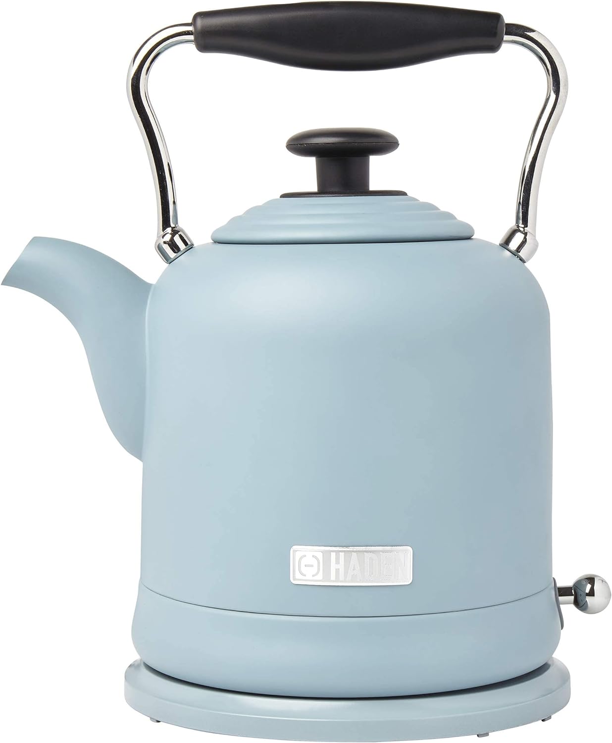 Haden 75025 HIGHCLERE Vintage Retro 1.5 Liter/6 Cup Capacity Innovative  Cordless Electric Stainless Steel Tea Pot Kettle with 360 Degree Base, Pool  Blue