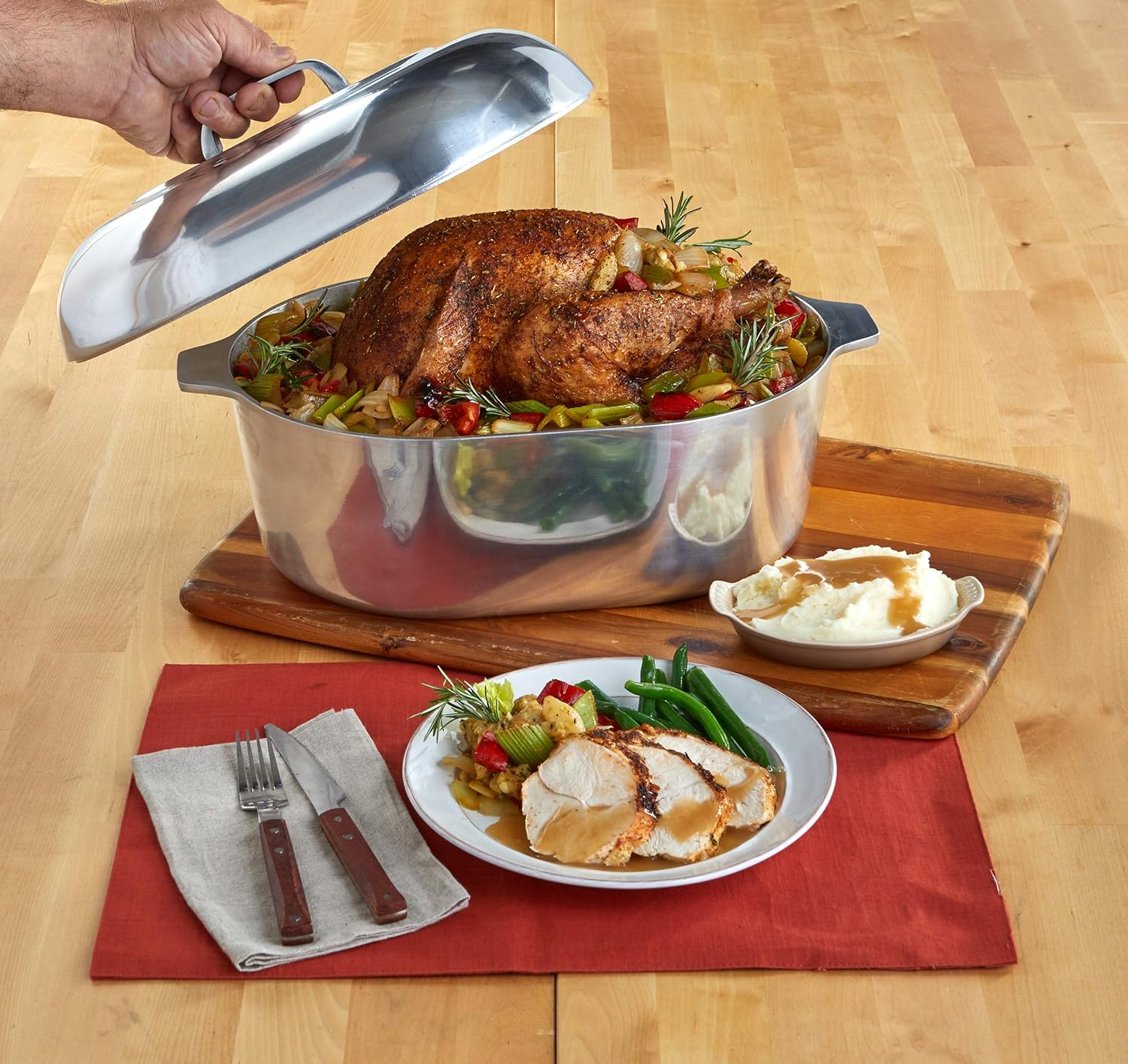 IMUSA Aluminum Cajun Classic Oval Covered Roaster, 18 in - Dillons Food  Stores