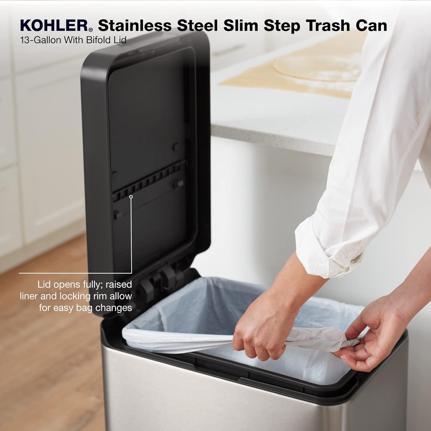 https://bigbigmart.com/wp-content/uploads/2023/10/KOHLER-23826-ST-13-Gallon-Elongated-Hands-Free-Step-Can-Trash-Can-with-Soft-Close-and-Foot-Pedal-Quiet-Close-Lid-Stainless-Steel4.jpg