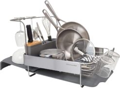 KitchenAid Full Size Expandable Dish-Drying Rack, 24-Inch, Charcoal