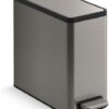 Kohler 20957-ST Bathroom, 2.5 Gallon Small Trash Can with Quiet-Close Lid and Hand Free Foot Pedal, Stainless Steel