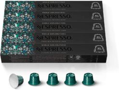 Nespresso Capsules OriginalLine, Stockholm Fortissio Lungo, Dark Roast Coffee, 50 Count Coffee Pods, Brews 3.7 Ounce