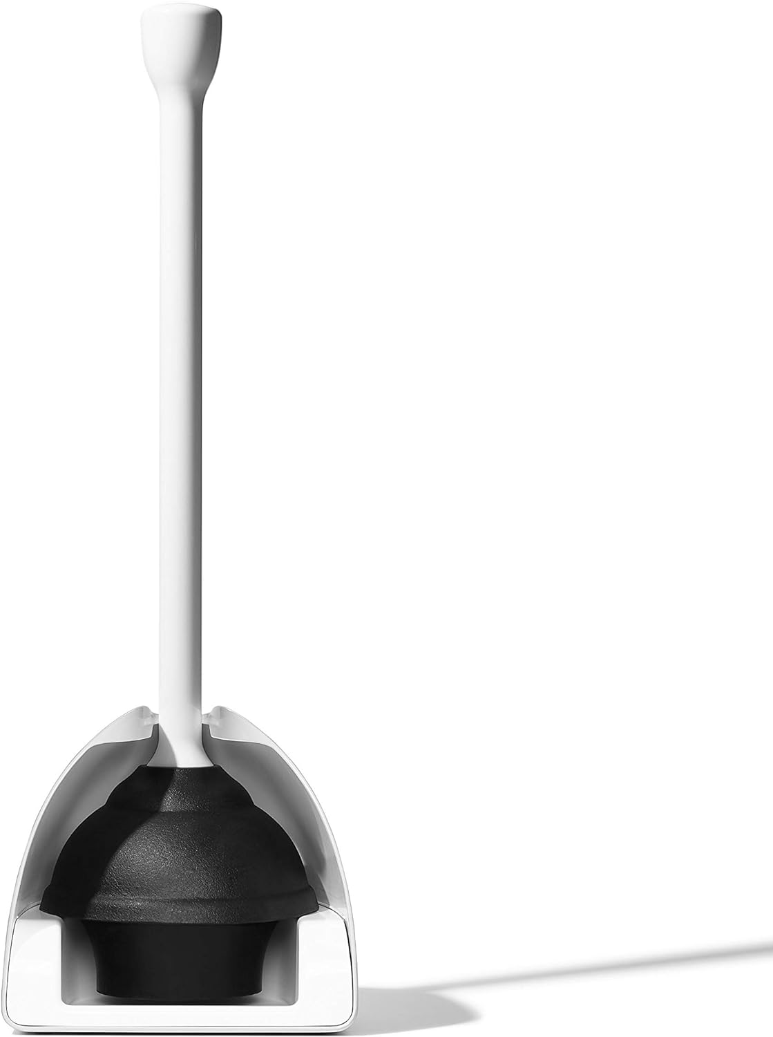 OXO Toilet Plunger with Cover, White