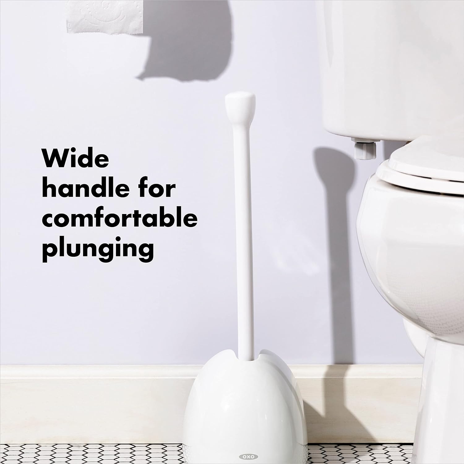 OXO Good Grips Toilet Plunger, White