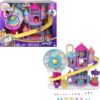Polly Pocket Dolls & Playset, Rainbow Funland Theme Park with 2 Unicorns, Polly & Shani Dolls, 25 Surprise Accessories