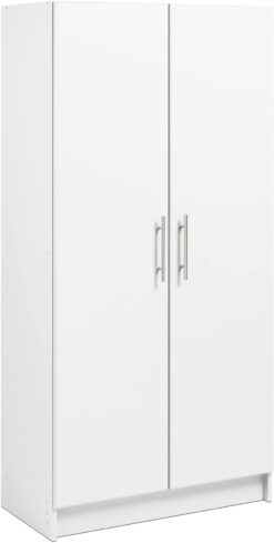 Prepac Elite Functional Tall Shop Cabinet with Adjustable Shelves, Simplistic Freestanding 2-Door Garage Cabinet 16