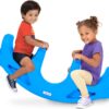 Simplay3 Rock and Roll Teeter Totter Seesaw - Rocking Fun for Two Toddlers or Kids - Sapphire, Made in USA