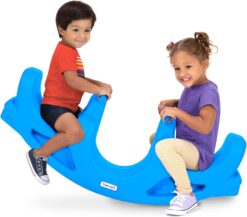 Simplay3 Rock and Roll Teeter Totter Seesaw - Rocking Fun for Two Toddlers or Kids - Sapphire, Made in USA
