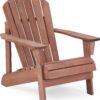 Kingsize Wooden Adirondack Chair, Half Pre-Assembled Wood Patio Lounge Chair for Outdoor Garden Backyard Porch Pool Deck Firepit