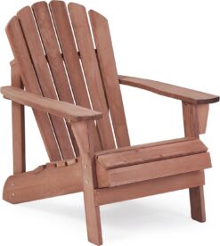 Kingsize Wooden Adirondack Chair, Half Pre-Assembled Wood Patio Lounge Chair for Outdoor Garden Backyard Porch Pool Deck Firepit