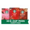 Starbucks K-Cup Coffee Pods, Medium Roast And Naturally Flavored Coffee, Limited Edition Holiday Coffee Variety Pack, 100% Arabica, 3 Boxes (30 Pods Total)