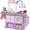 Step2 Love & Care Deluxe Baby Doll Nursery Playset for Kids, Compact Nursery Playset, Washer, Sink, and Changing Station, Easy to Assemble, Toddlers Ages 2 - 6 Years Old