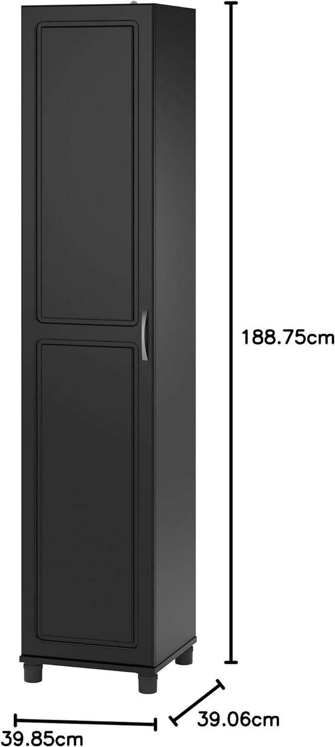 Systembuild Evolution Kendall 16 Utility Storage Cabinet Black Bigbigmart Com