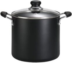 T-fal Initiatives Nonstick Stockpot 8 Quart Oven Broiler Safe 350F Cookware, Pots and Pans, Dishwasher Safe Black