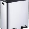 The Step N' Sort 18.5 Gallon Extra Large Capacity, Soft-Step, Dual Trash and Recycling Bin with Removable Inner Bins, Silver