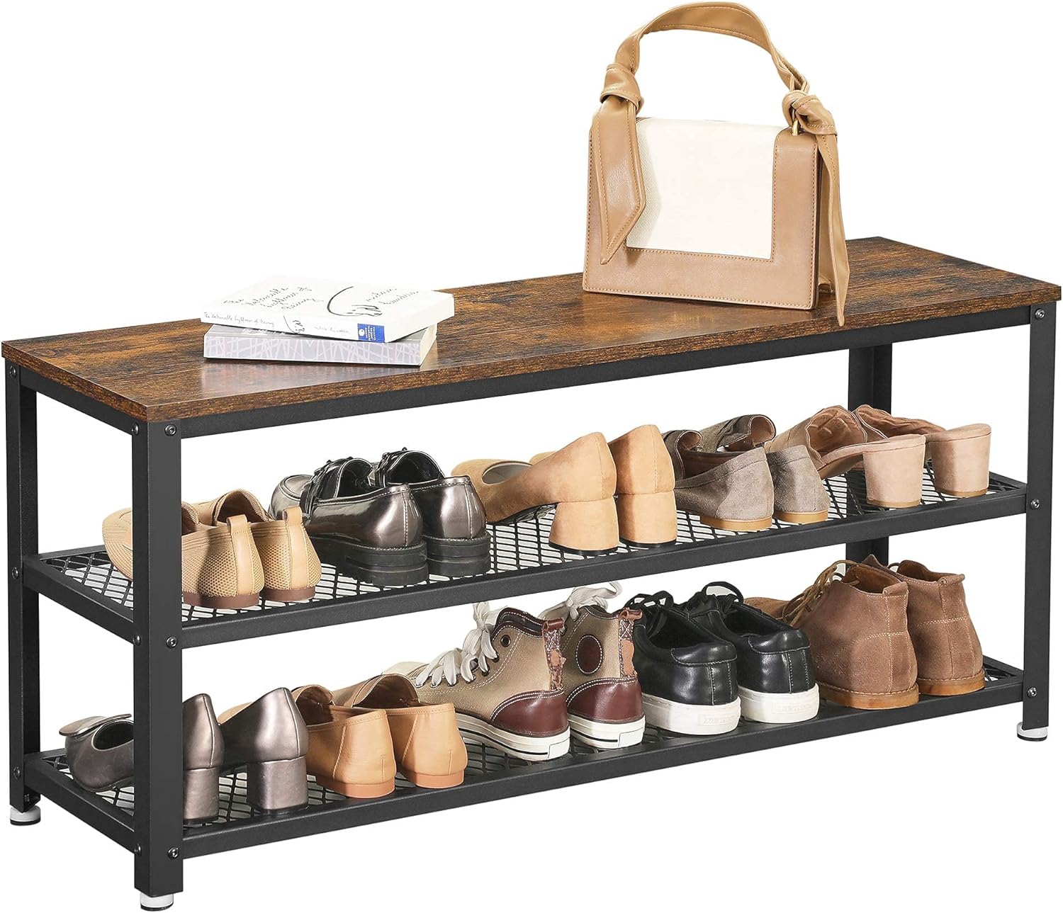 https://bigbigmart.com/wp-content/uploads/2023/10/VASAGLE-Shoe-Bench-3-Tier-Shoe-Rack-11.8-x-39.4-x-17.7-Inches-Shoe-Shelf-Storage-Bench-with-Metal-Mesh-Shelves-and-Seat-Free-Standing-Shoe-Organizer-for-Entryway-Rustic-Brown-and-Black5.jpg