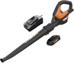 WORX 20V Cordless Leaf Blower WG545.6 DC Blower Vacuum,1 * 2.0Ah Battery & Charger Included