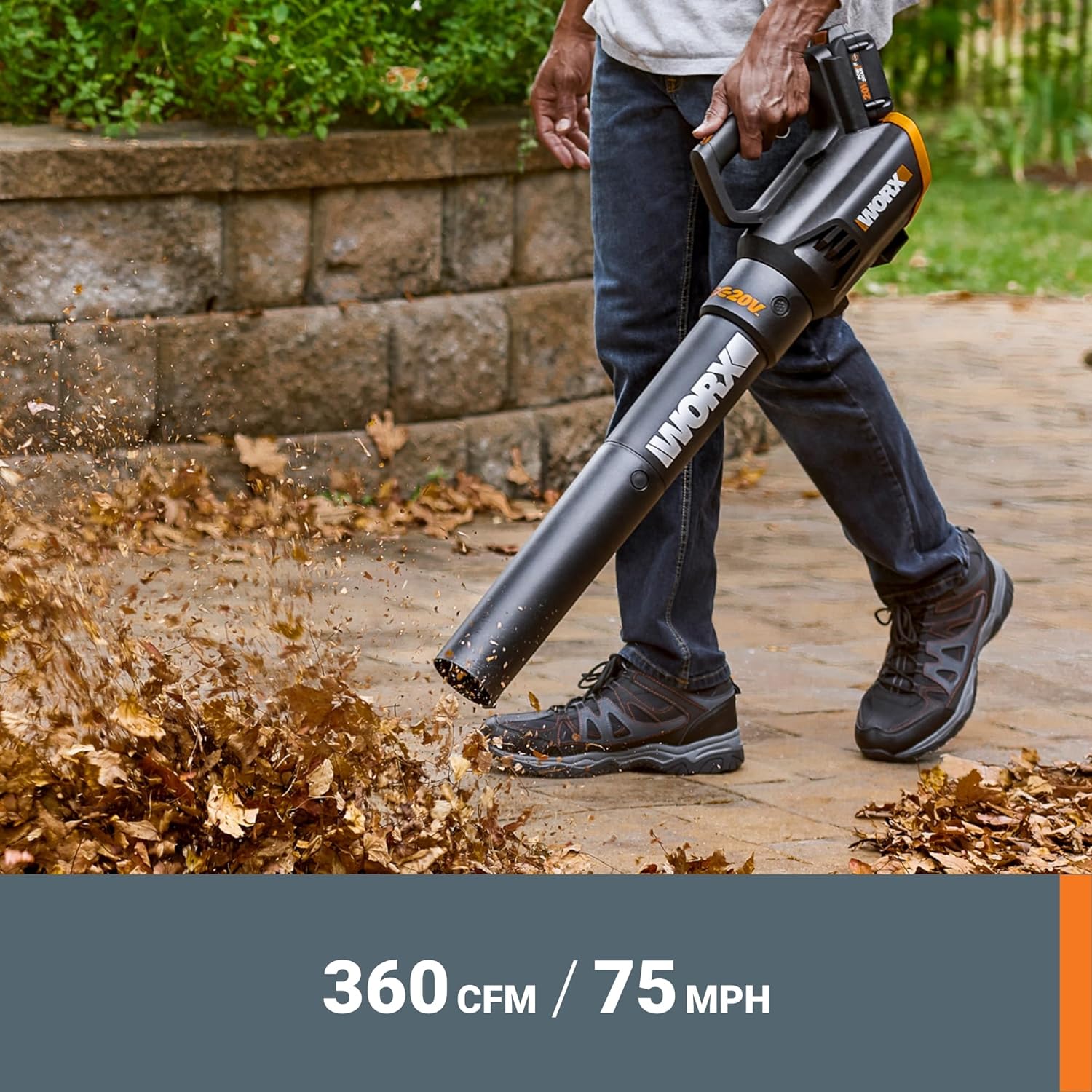 Worx 20V 2-Speed Leaf Blower Cordless with Battery and Charger