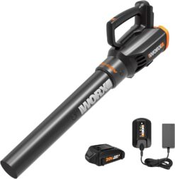 Worx 20V 2-Speed Leaf Blower Cordless with Battery and Charger, Blowers for Lawn Care with Turbine Fan, Compact Lightweight Cordless Leaf Blower, WG547 – Battery & Charger Included