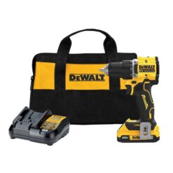 DEWALT DCD794D1 ATOMIC 20-Volt Lithium-Ion Cordless Compact 1/2 in. Drill/Driver Kit with 2.0Ah Battery, Charger and Bag