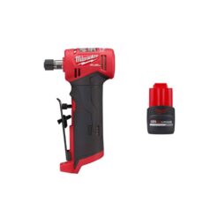 Milwaukee 2485-20-48-11-2425 M12 FUEL 12V Lithium-Ion Brushless Cordless 1/4 in. Right Angle Die Grinder w/CP High Output 2.5 Ah Battery Pack