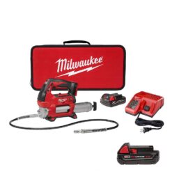 Milwaukee 2646-21CT-48-11-1820 M18 18V Lithium-Ion Cordless 2-Speed Grease Gun Kit with M18 2.0 Ah Compact Battery