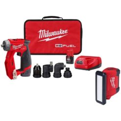 Milwaukee 2505-22-2367-20 M12 FUEL 12-Volt Lithium-Ion Brushless Cordless 4-in-1 Installation 3/8 in. Drill Driver Kit w/M12 Rover Service Light