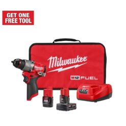 Milwaukee 3403-22 M12 FUEL 12V Lithium-Ion Brushless Cordless 1/2 in. Drill Driver Kit with 4.0Ah and 2.0Ah Battery and Soft Case