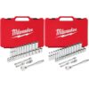 Milwaukee 48-22-9408-48-22-9508 3/8 in. Drive SAE/Metric Ratchet and Socket Mechanics Tool Set (60-Piece)