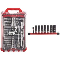 Milwaukee 48-22-9482-49-66-7024 3/8 in. Drive Metric Ratchet and Socket Mechanics Tool Set with PACKOUT Case & Impact Socket Set (40-Piece)