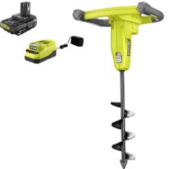 RYOBI P29160 ONE+ 18V Cordless Earth Auger with 3 in. Bit, 2.0 Ah Battery and Charger