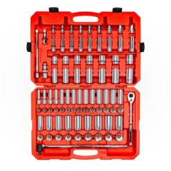 TEKTON SKT25302 1/2 in. Drive 6-Point Socket and Ratchet Set (84-Piece, 3/8 in. to 1-5/16 in., 10 mm to 32 mm)