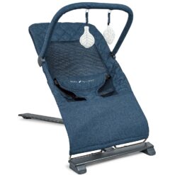 Baby Delight Alpine Deluxe Portable Bouncer, Infant, 0 – 6 Months, Quilted Indigo