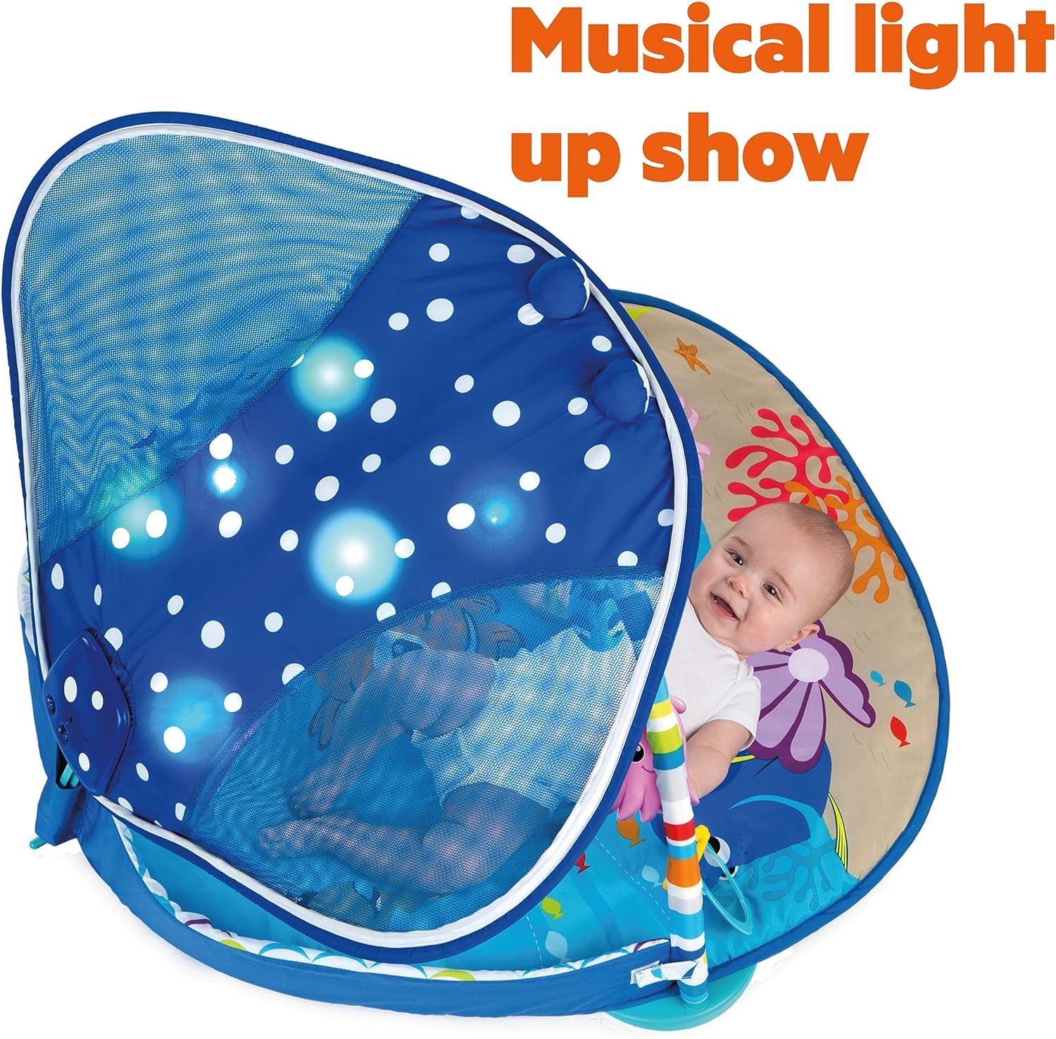 Bright Starts Disney Baby Finding Gym, Newborn Ages Ray Music & Nemo Ocean + Lights Mr