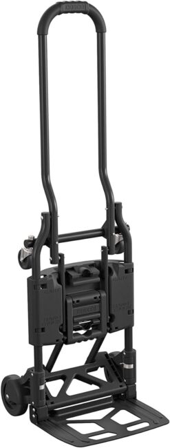 COSCO 12223BLK1E Shifter 2 in 1 Folding Hand Truck/Cart with Large Toe Plate, Black