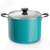Cook N Home Nonstick Stockpot with Lid, 10.5 Quarts, Turquoise (2697)