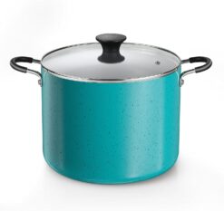 Cook N Home Nonstick Stockpot with Lid, 10.5 Quarts, Turquoise (2697)