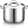 Cooks Standard 8-Quart Classic Stainless Steel Stockpot with Lid, 8-QT, Silver