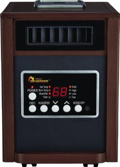 Dr Infrared Heater DR-998W, Dual Heating System, Walnut