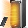 Dreo Space Heater Indoor, Portable Heater with 70°Oscillation, 1500W Electric Heaters with Thermostat, Fast Safety, Remote, 12H Timer, Updated PTC Ceramic Heater for Office Room, Solaris 317