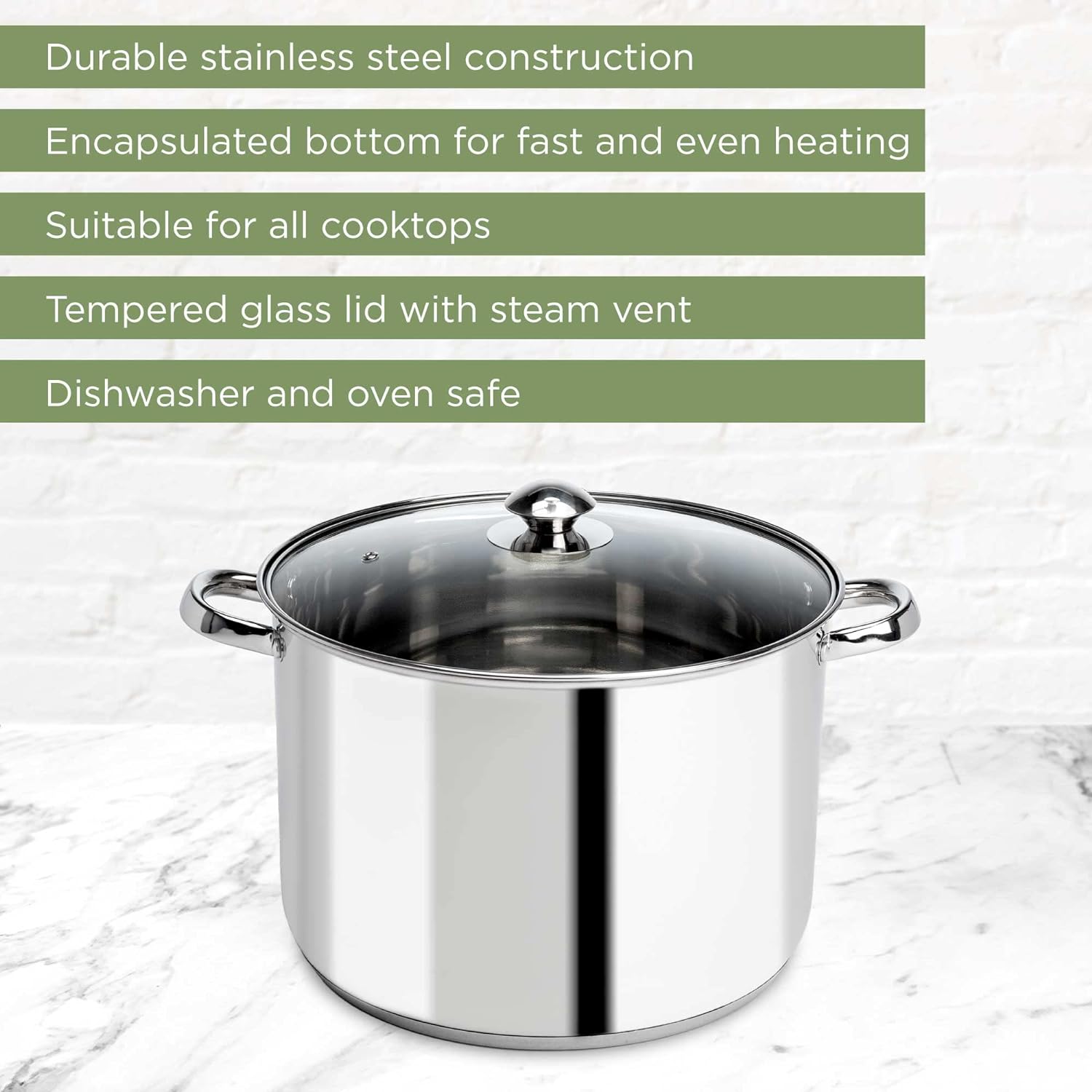 Pure Intentions Stainless Steel Saucepan, Glass Lid, 1 Qt.